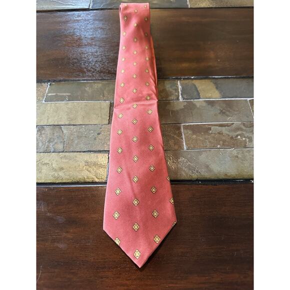 Hermes Limited Edition Vintage 100% Silk Tie Men’s 52 Inches 882PA Salmon - Picture 1 of 4